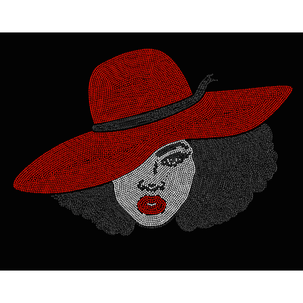 afro with hat rhinestone shirt rhinestone hoodie close up