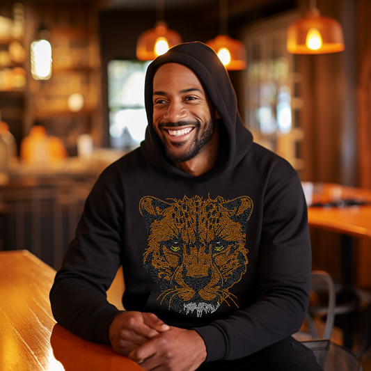 Cheetah Rhinestone T-shirt, Rhinestone Hoodie