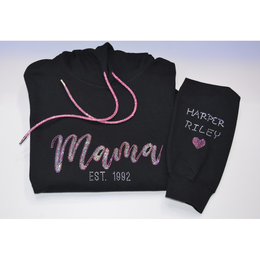 MAMA Rhinestone Hoodie