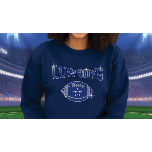 Rhinestone Dallas Cowboys Sweatshirt, Unisex Dallas Cowboys Shirt, Dallas Cowboys Football Fan