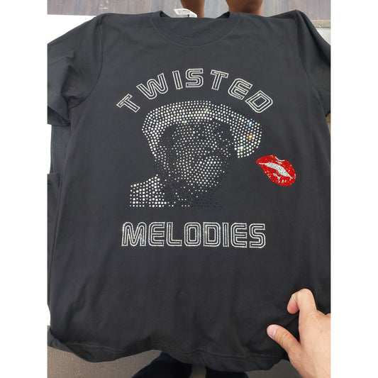 Twisted Melodies Custom Bling T-Shirt