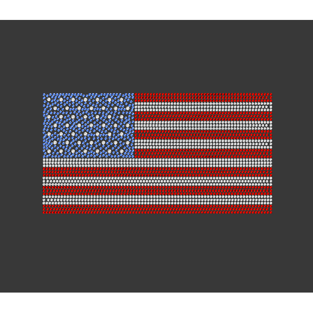 American flag rhinestone shirt hoodie front view