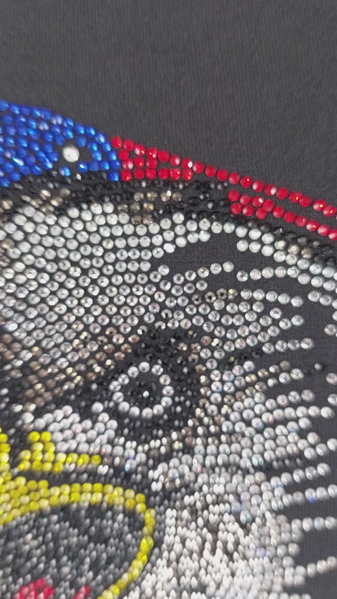 American flag with eagle rhinestone shirt hoodie video